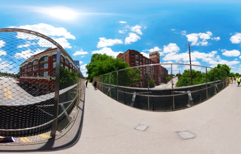 Capture from VR video of the summer studio’s project site, located on the Atlanta Beltline's Eastside Trail 