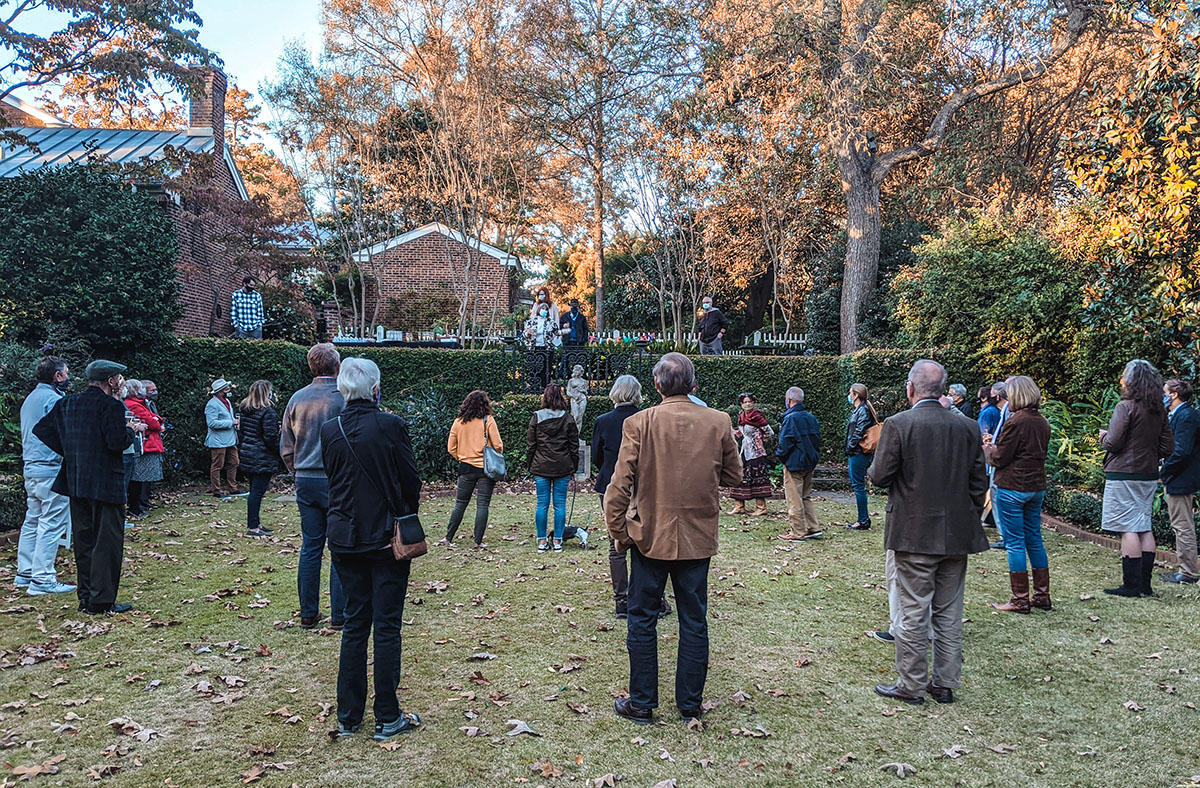 Retirement party in Founders Memorial Garden
