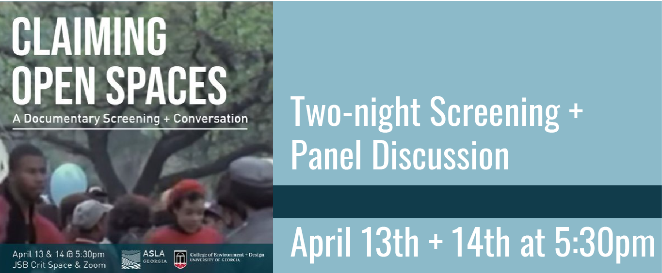 Claiming Open Spaces: Documentary Screening + Panel Discussion