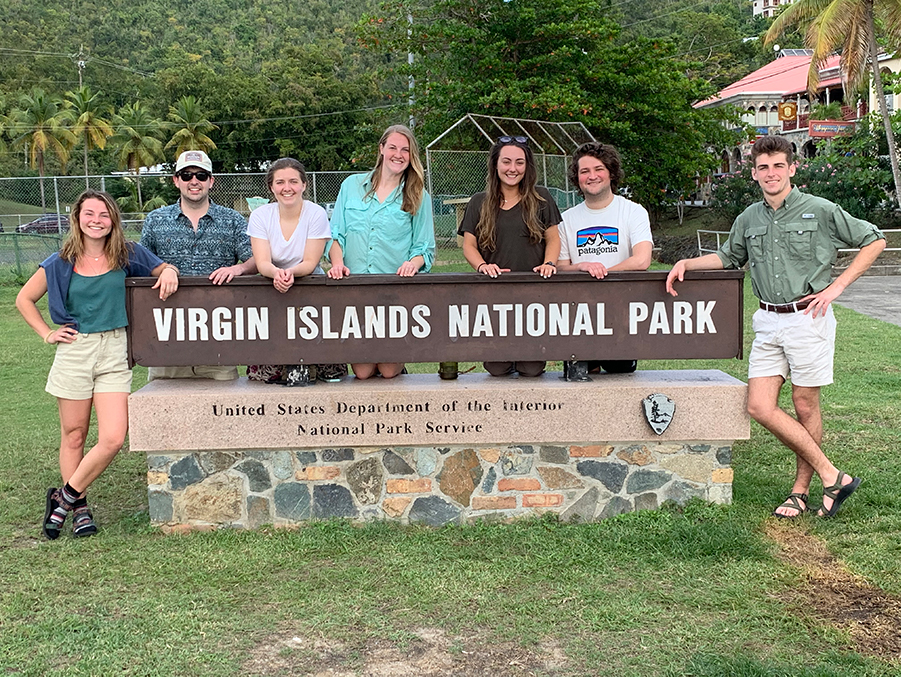 Group photo in US Virgin Islands