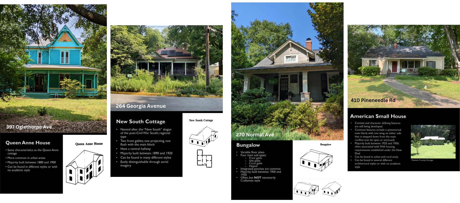 collage of historic house types 
