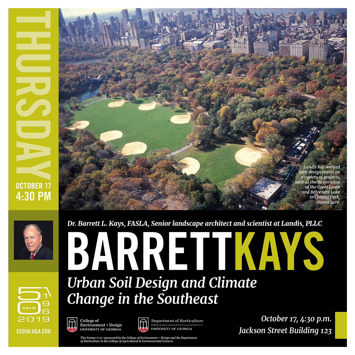 Soil and Water Expert Barrett Kays FASLA to Speak at CED 