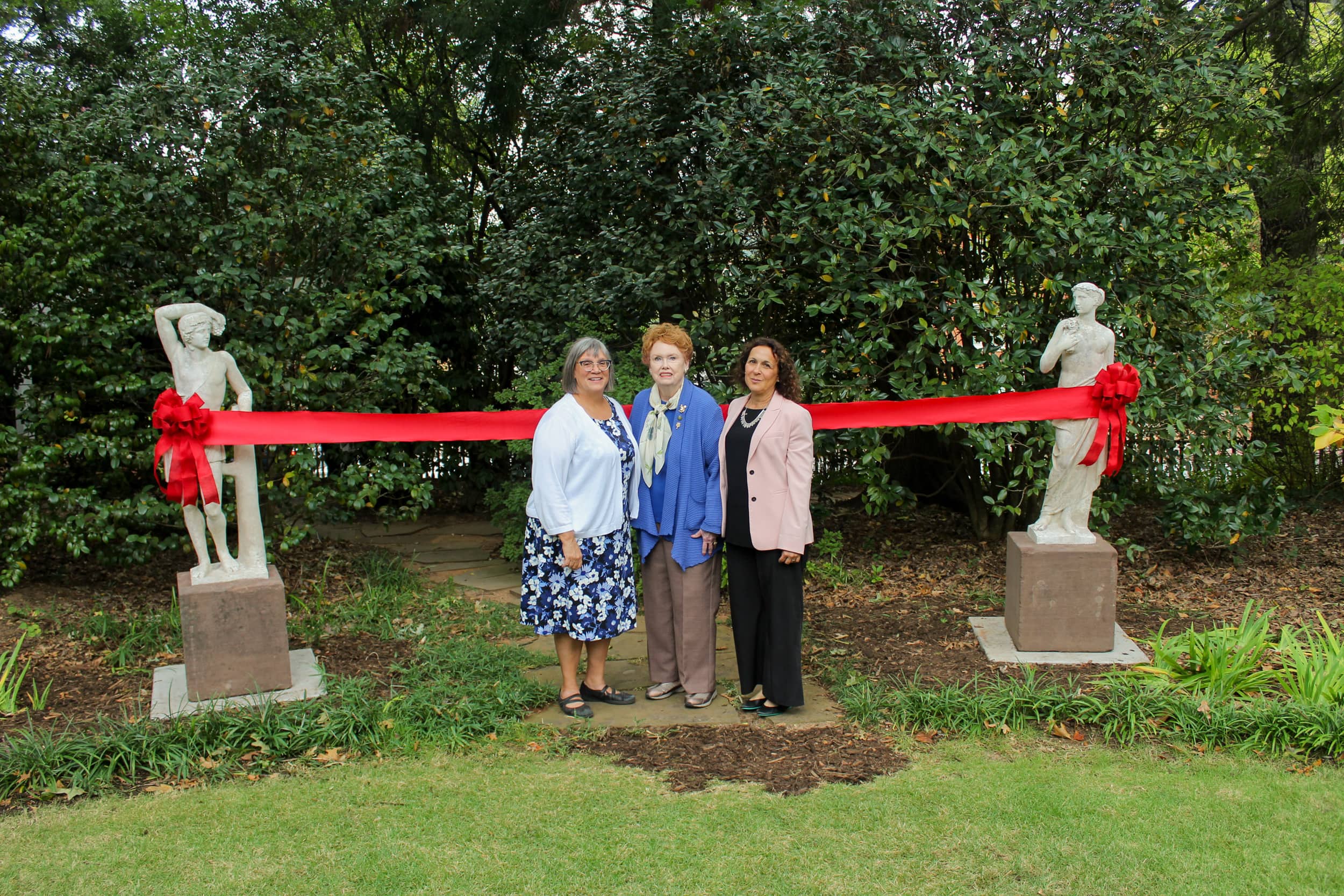 Dedication ceremony at the Founders Memorial Garden