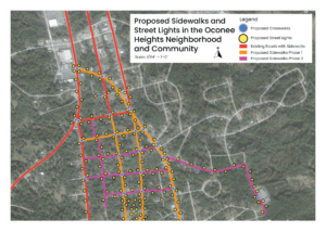 Community planning diagram for Oconee Heights neighborhood and community