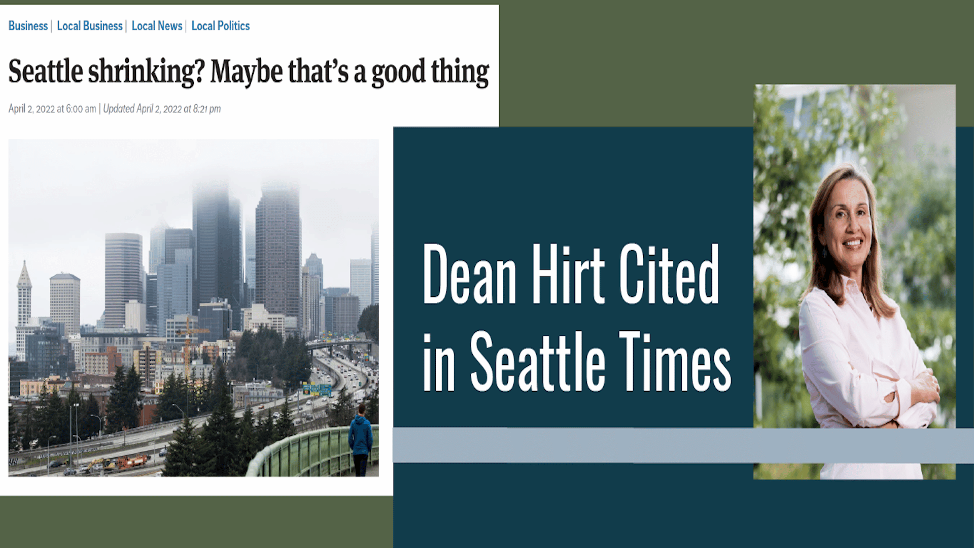 Dean Hirt Cited in Seattle Times banner graphic