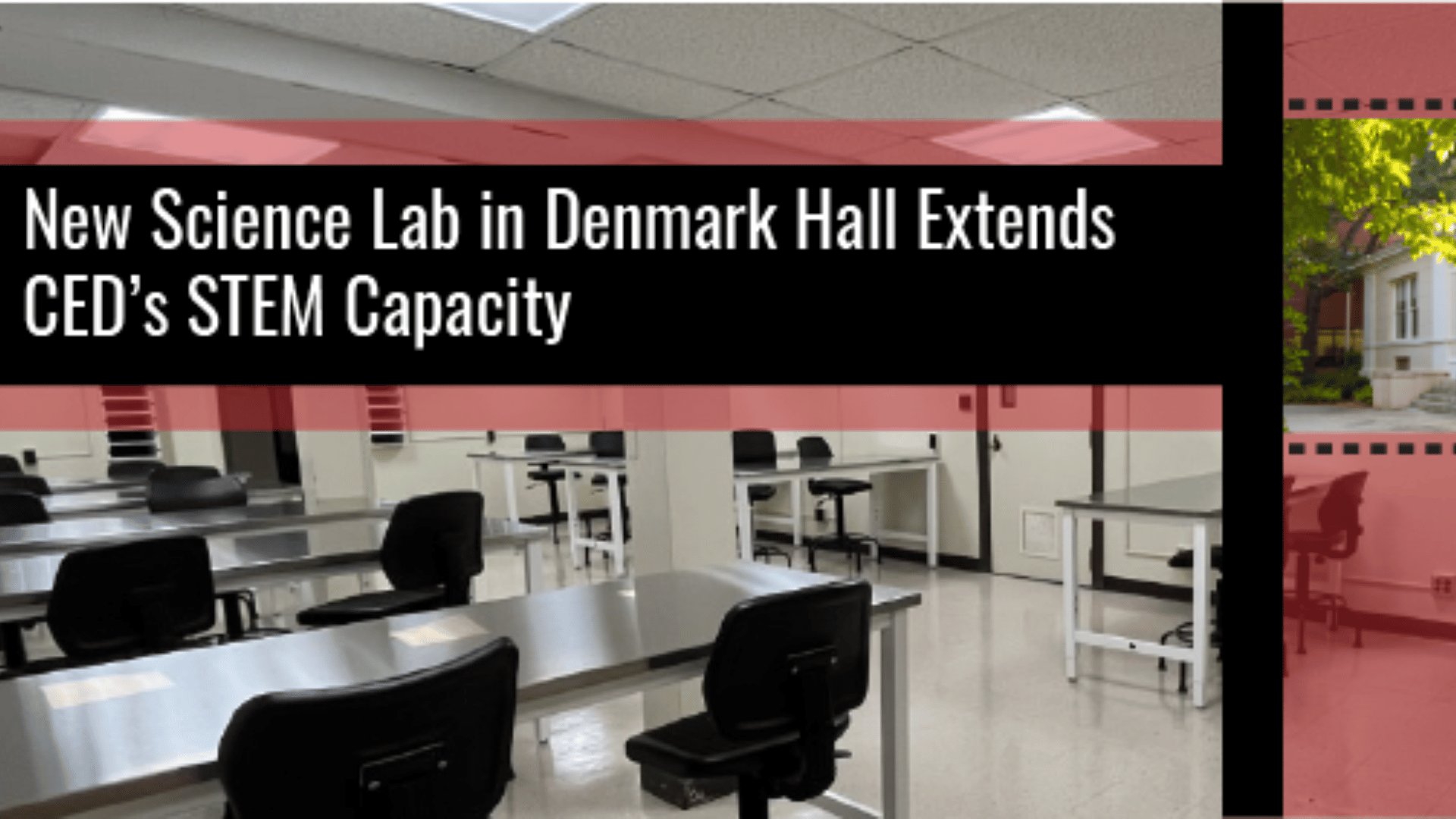 Banner graphic for science lab in Denmark Hall