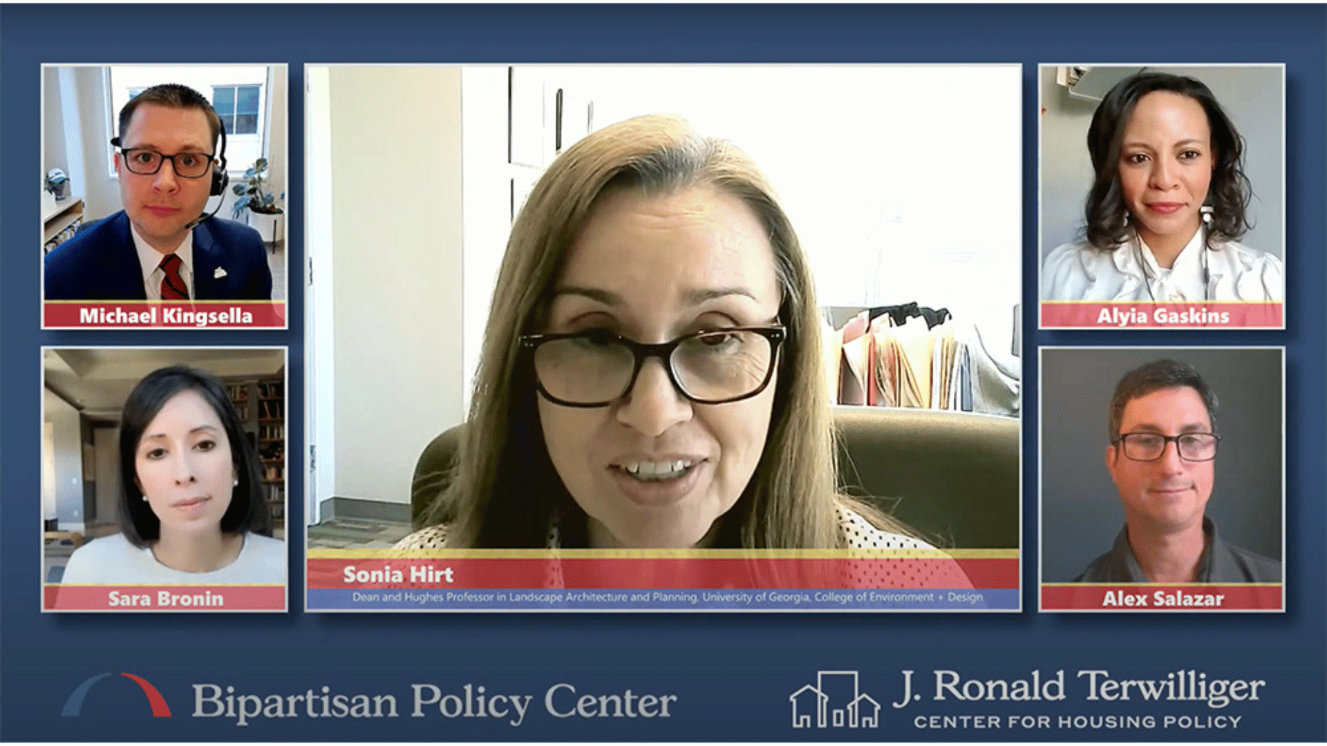 Dean Sonia Hirt participates in an expert panel discussion on the intersections between land-use law and housing affordability at the Bipartisan Policy Center (BPC) in Washington, DC.