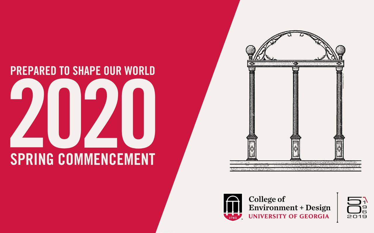 Banner graphic for 2020 UGA Spring Commencement.