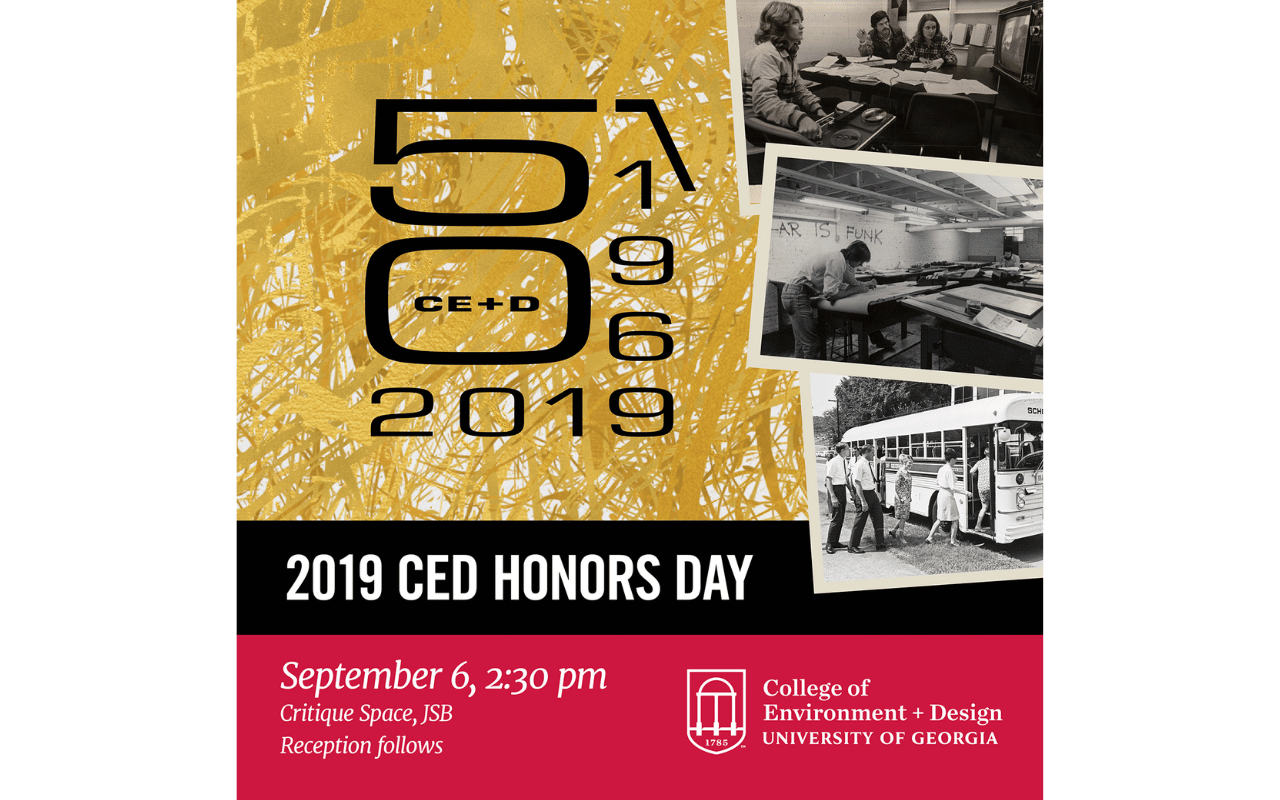 Banner graphic for the 2019 CED Honors Day ceremony.