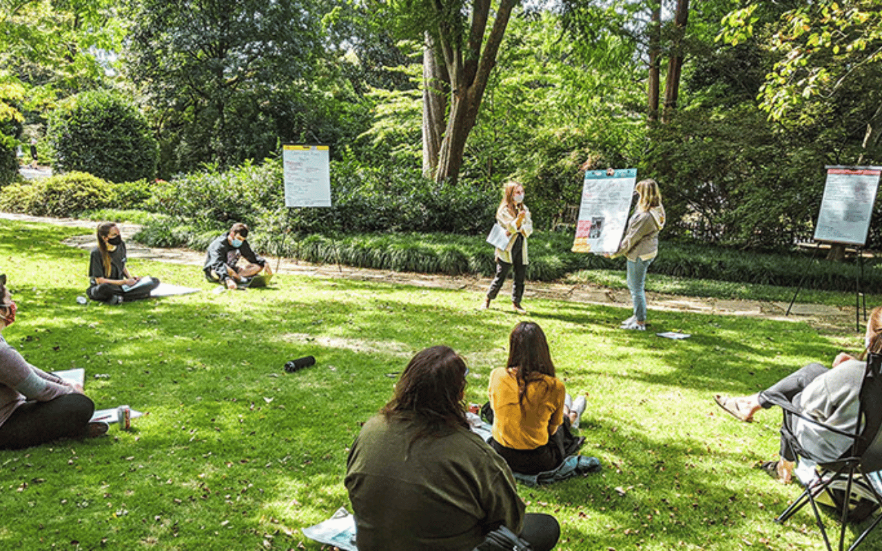 UGA students and others gather for a design charrette opportunity for a brewpub in Hawkinsville.