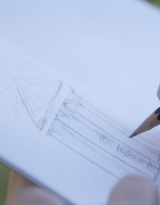 Close up of a UGA CED drawing.