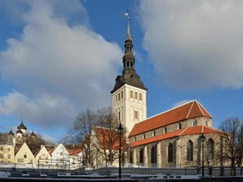 The exterior of a building in Estonia.