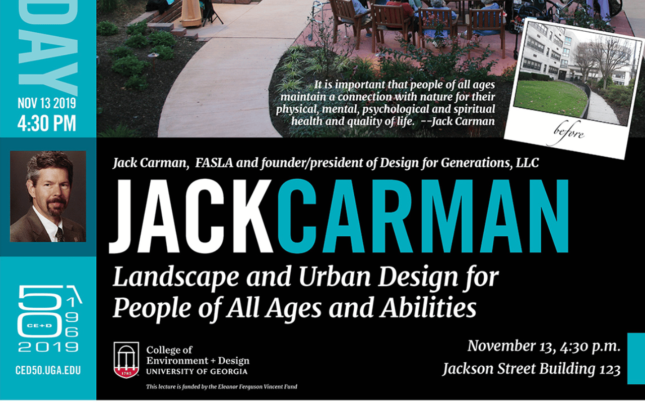 Banner graphic promoting Jack Carman's vist to the UGA CED.