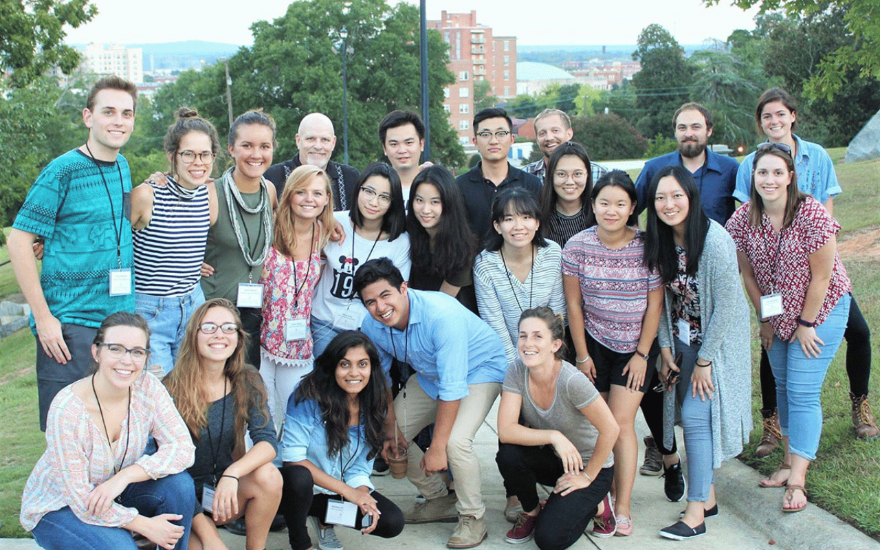 Pratt Cassity is pictured with a group of UGA students.