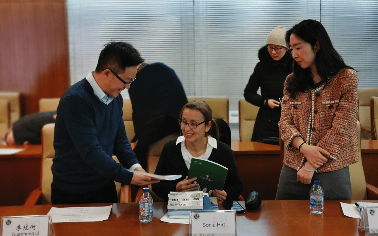 Sonia Hirt at a conference in Beijing.