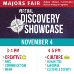 Banner graphic for a discovery showcase and majors fair at UGA.