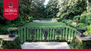 Serpentine Garden at FMG with UGA CED banner