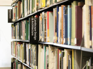 Image of Book Shelves of Owens Resource Center