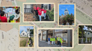 Photo and graphic collage of FindIt Surveyors in Monticello, GA.