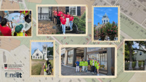 Photo and graphic collage of FindIt Surveyors in Monticello, GA.