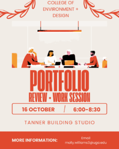 Graphic promoting Portfolio Review Work Session