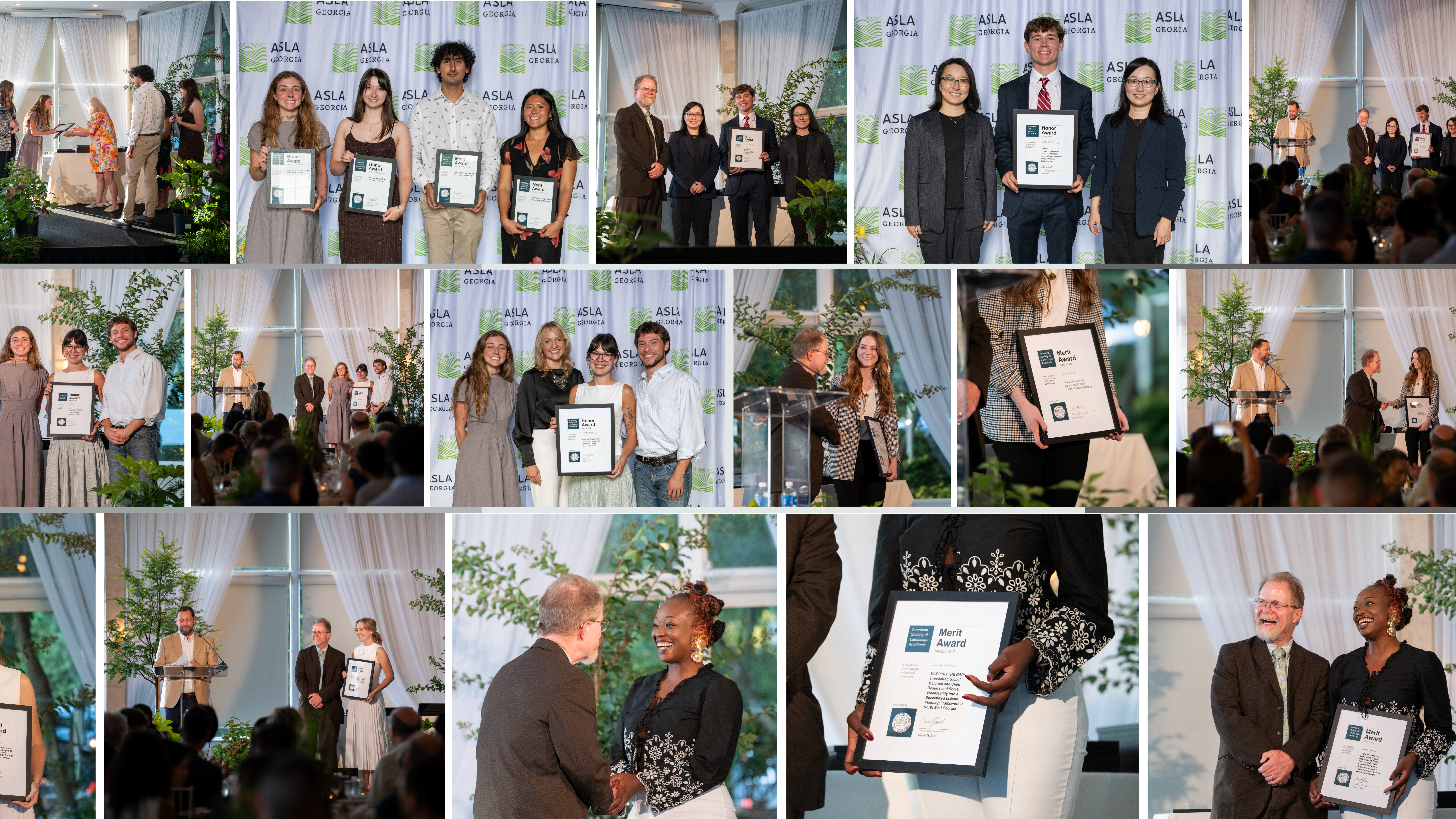 Collage graphic of photos from the ASLA Ga 2026 Awards Gala